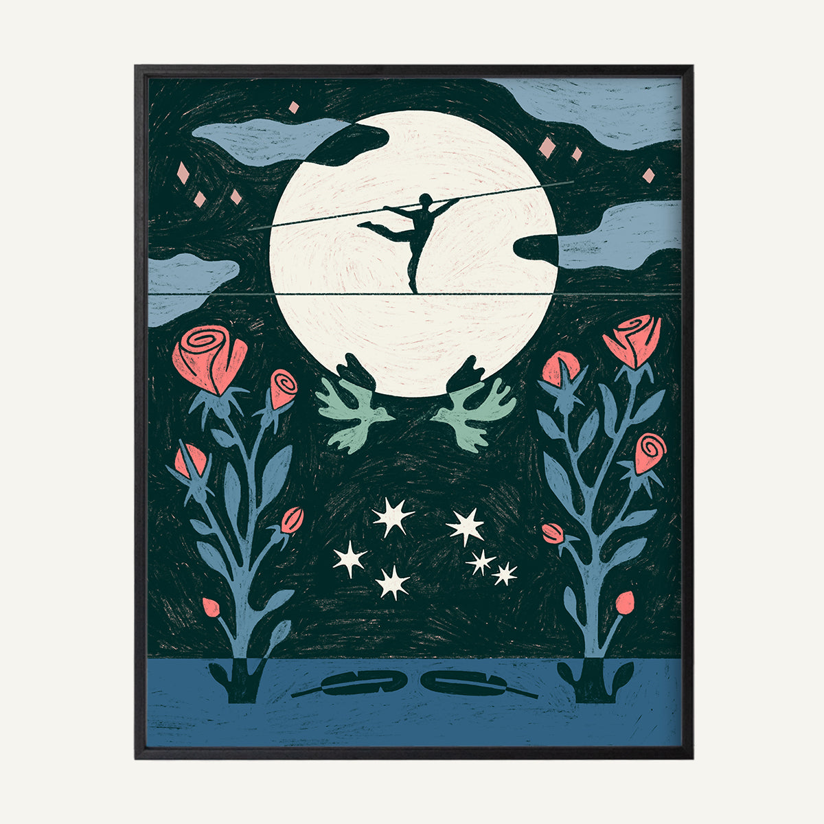 Libra zodiac art print Libra Warm_0013s_0003_16x20 black oak.jpg
