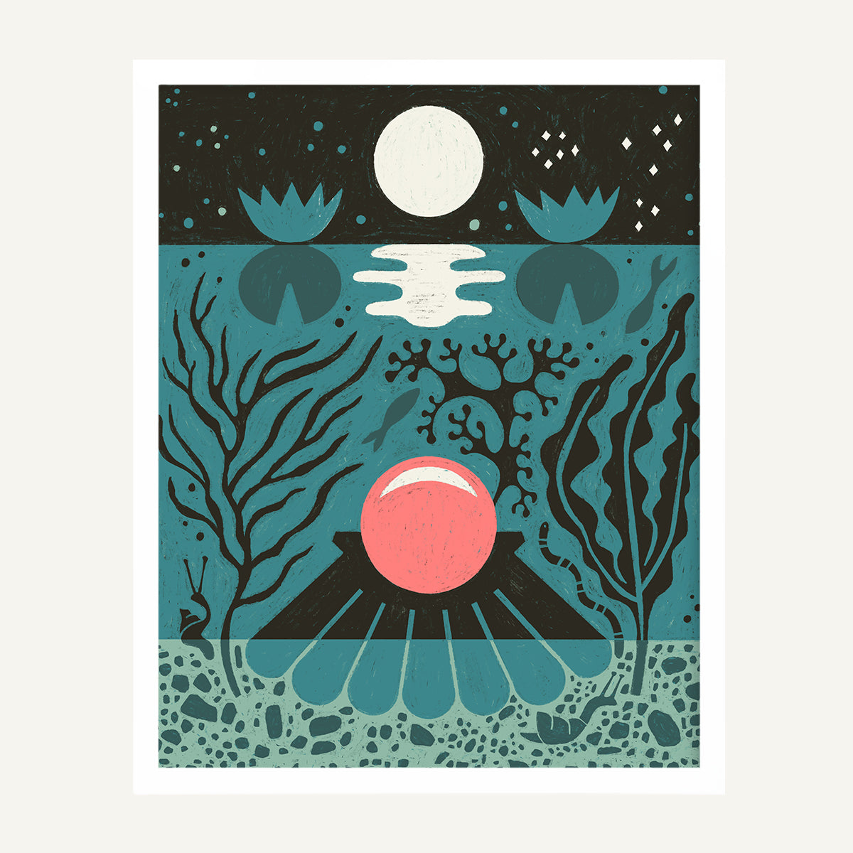 Pisces zodiac art print Pisces Warm_0023s_0002_White Gallery.jpg