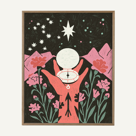 Sagittarius zodiac art print Sagittarius Warm_0017s_0004_16x20 light oak.jpg
