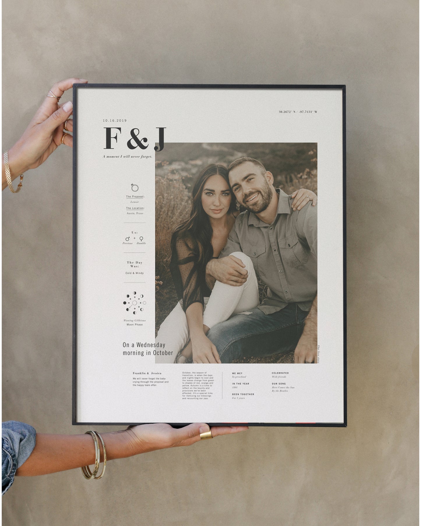 Engagement Signature Art Print