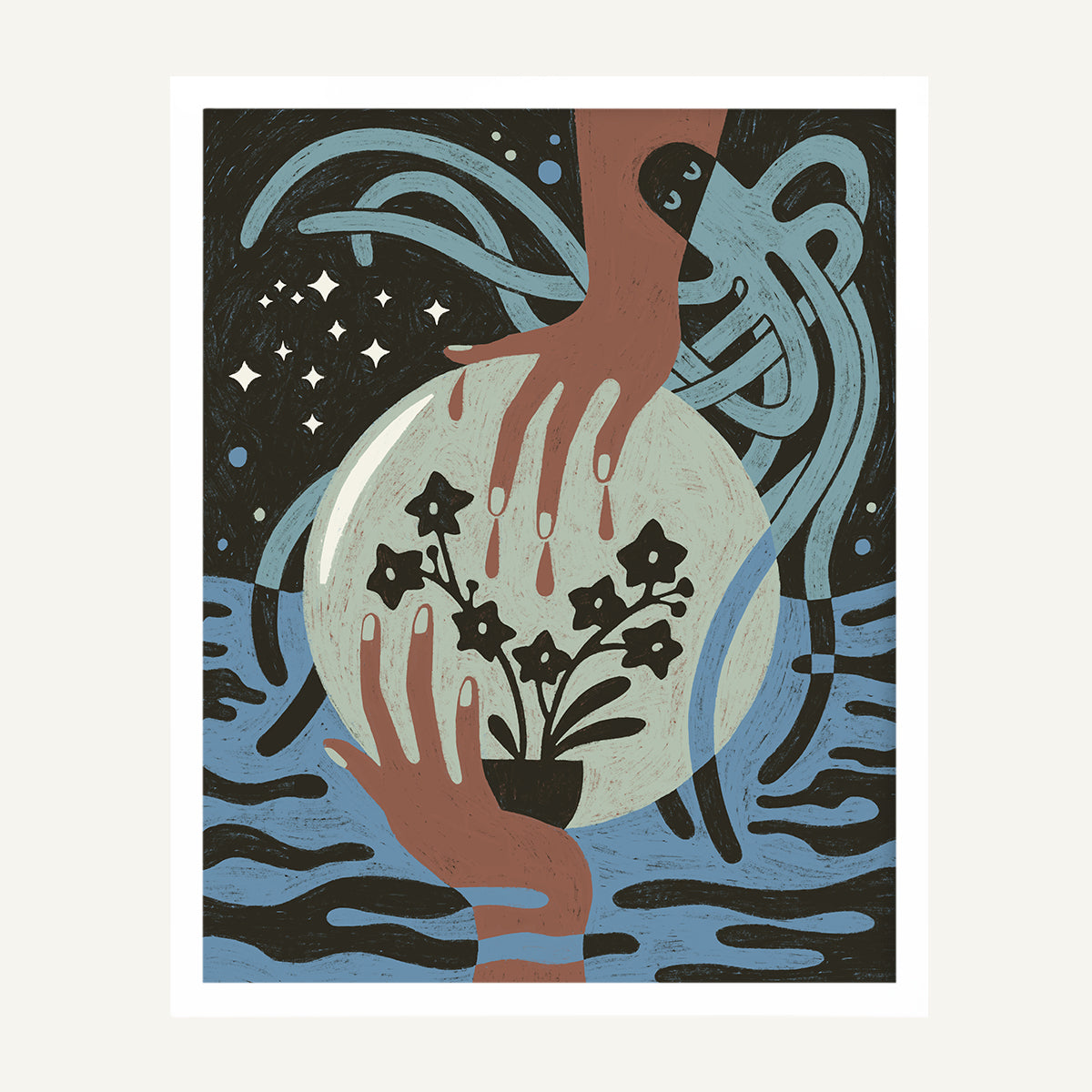 Aquarius zodiac art print Aquarius Cool_0020s_0002_White Gallery.jpg