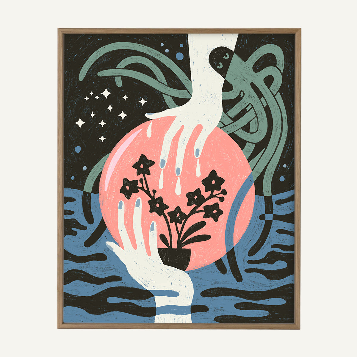 Aquarius zodiac art print Aquarius Warm_0021s_0004_light oak.jpg