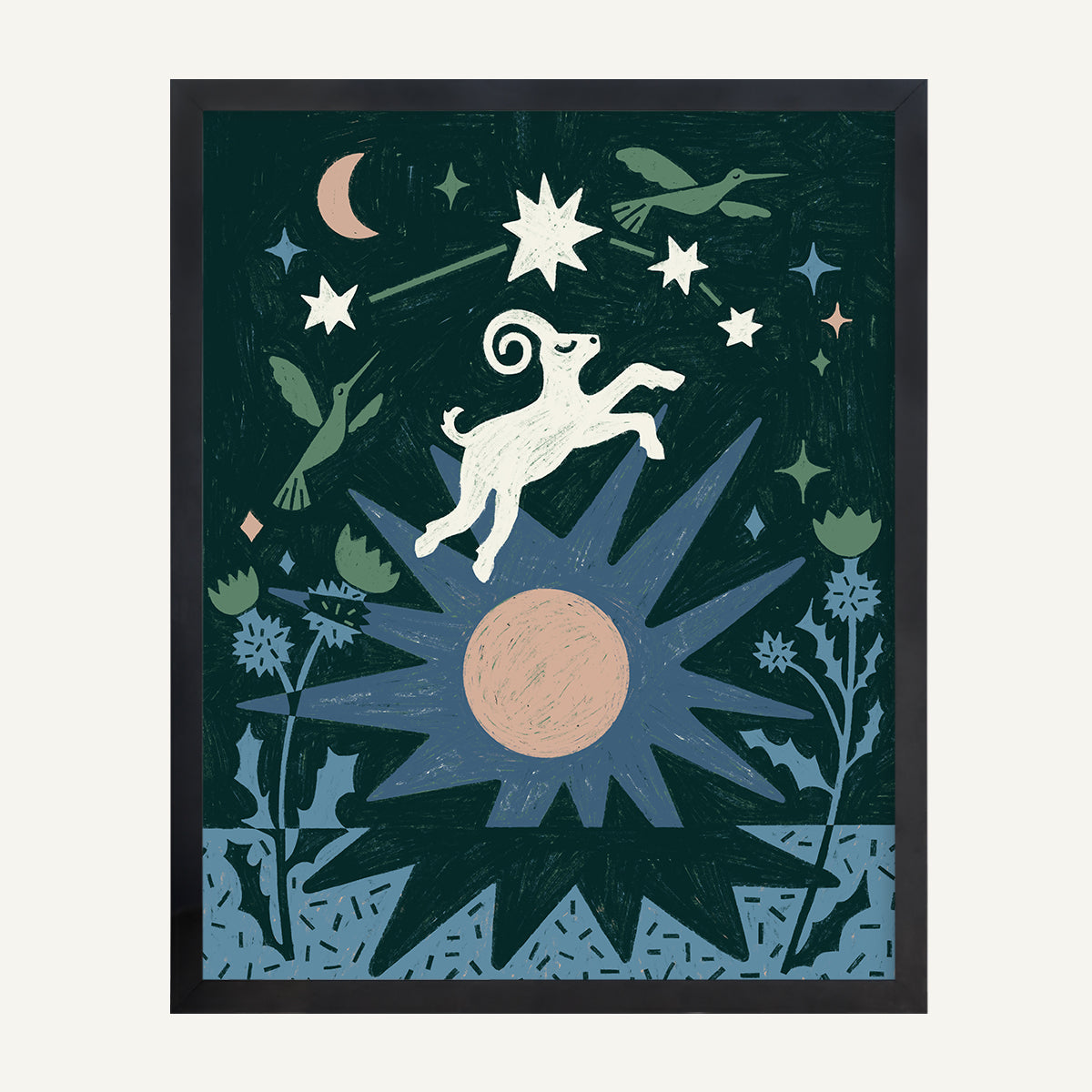 Aries zodiac art print Aries Cool_0000s_0005_Aries Cool Black Gallery.jpg