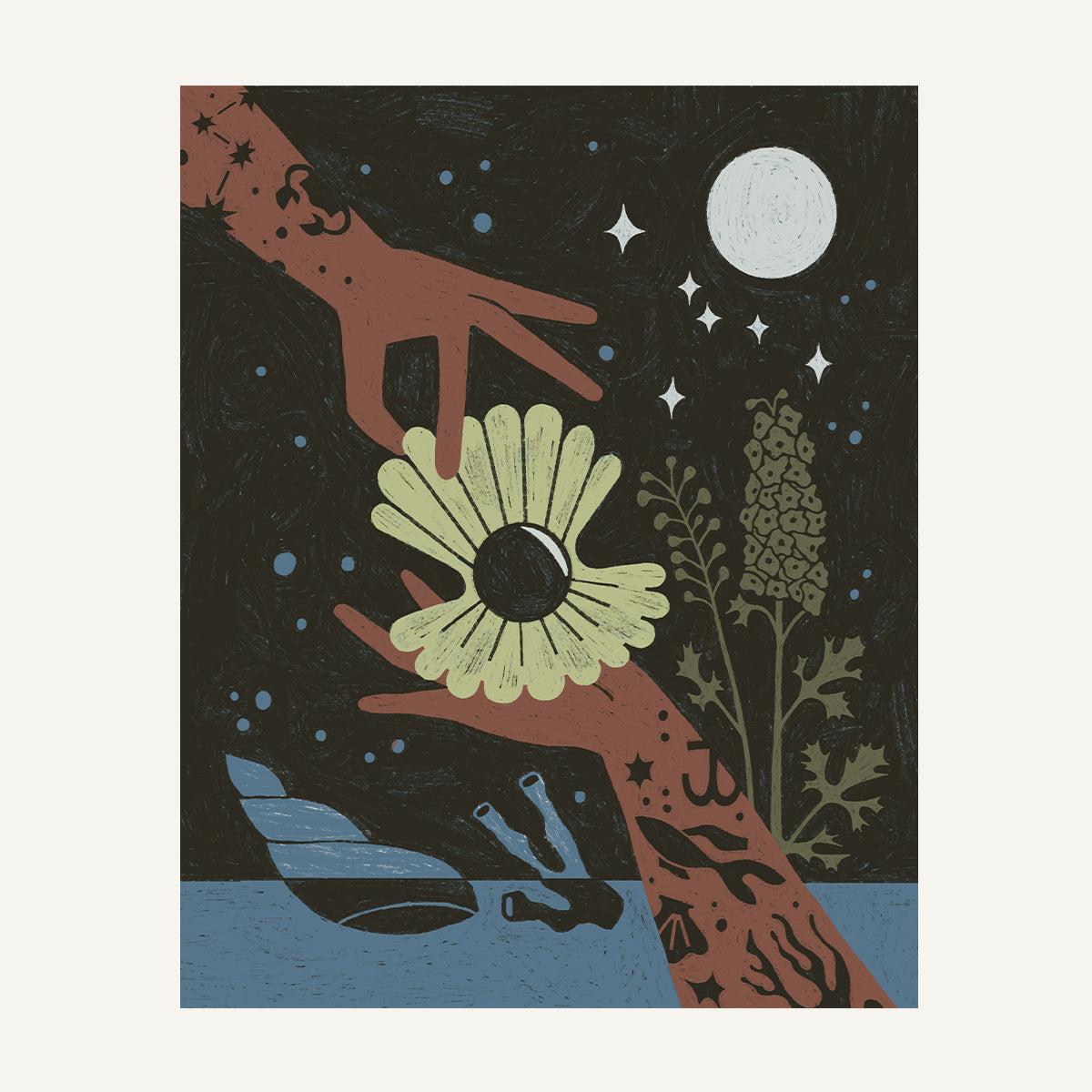 Cancer zodiac art print Cancer Cool_0006s_0007_16x20 Art Only.jpg