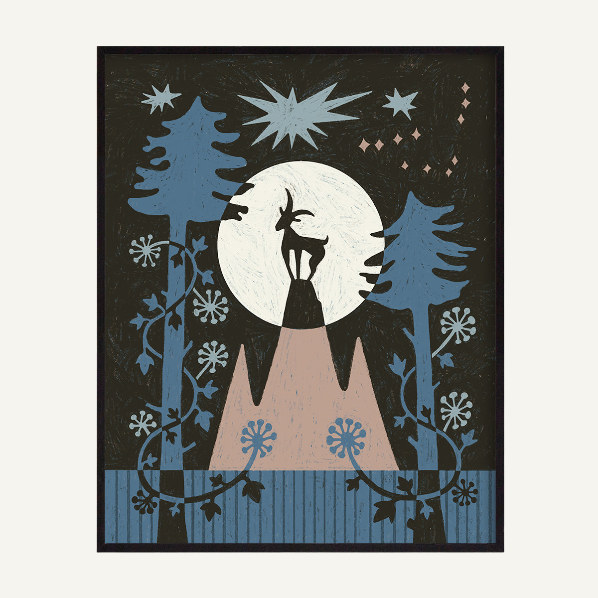 Capricorn zodiac art print Capricorn Cool_0018s_0000_16x20 Black Metal.jpg