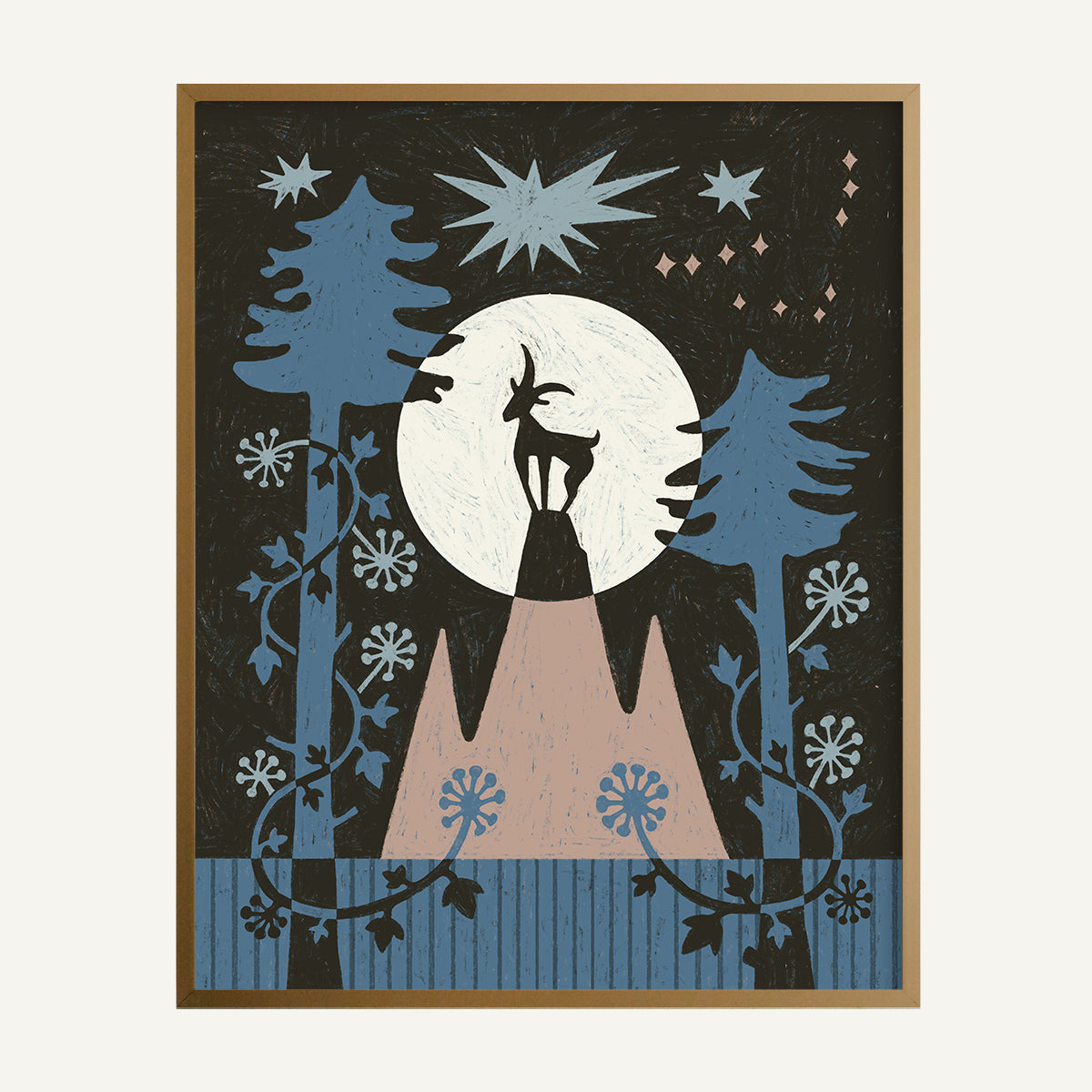 Capricorn zodiac art print Capricorn Cool_0018s_0001_16x20 Brass.jpg