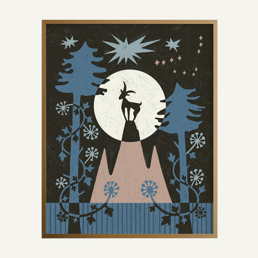 Capricorn zodiac art print Capricorn Cool_0018s_0001_16x20 Brass.jpg