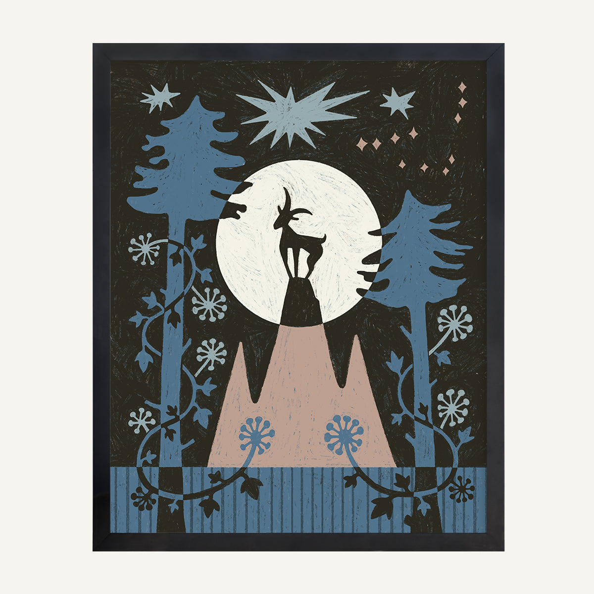 Capricorn zodiac art print Capricorn Cool_0018s_0005_16x20 Black Gallery.jpg