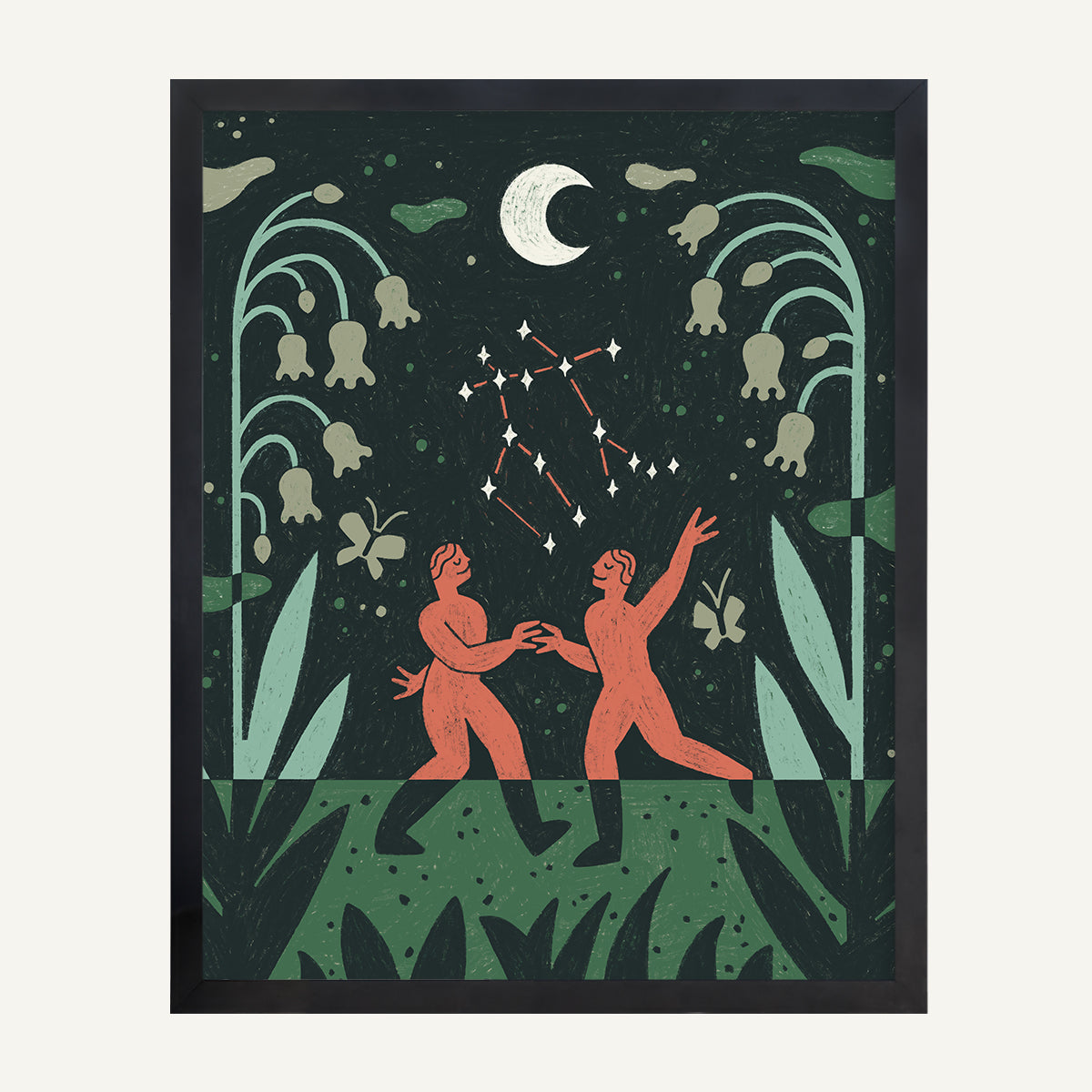 Gemini zodiac art print Gemini Cool_0004s_0004_16x20 Black Gallery.jpg
