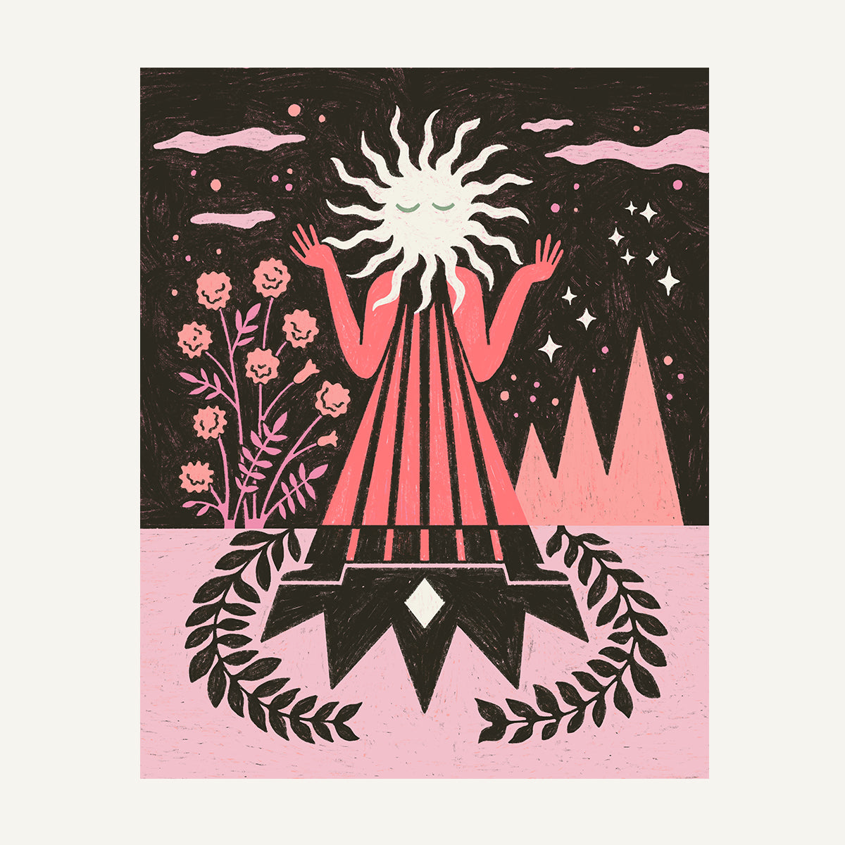 Leo zodiac art print Leo Warm_0009s_0007_16x20 Art Only.jpg