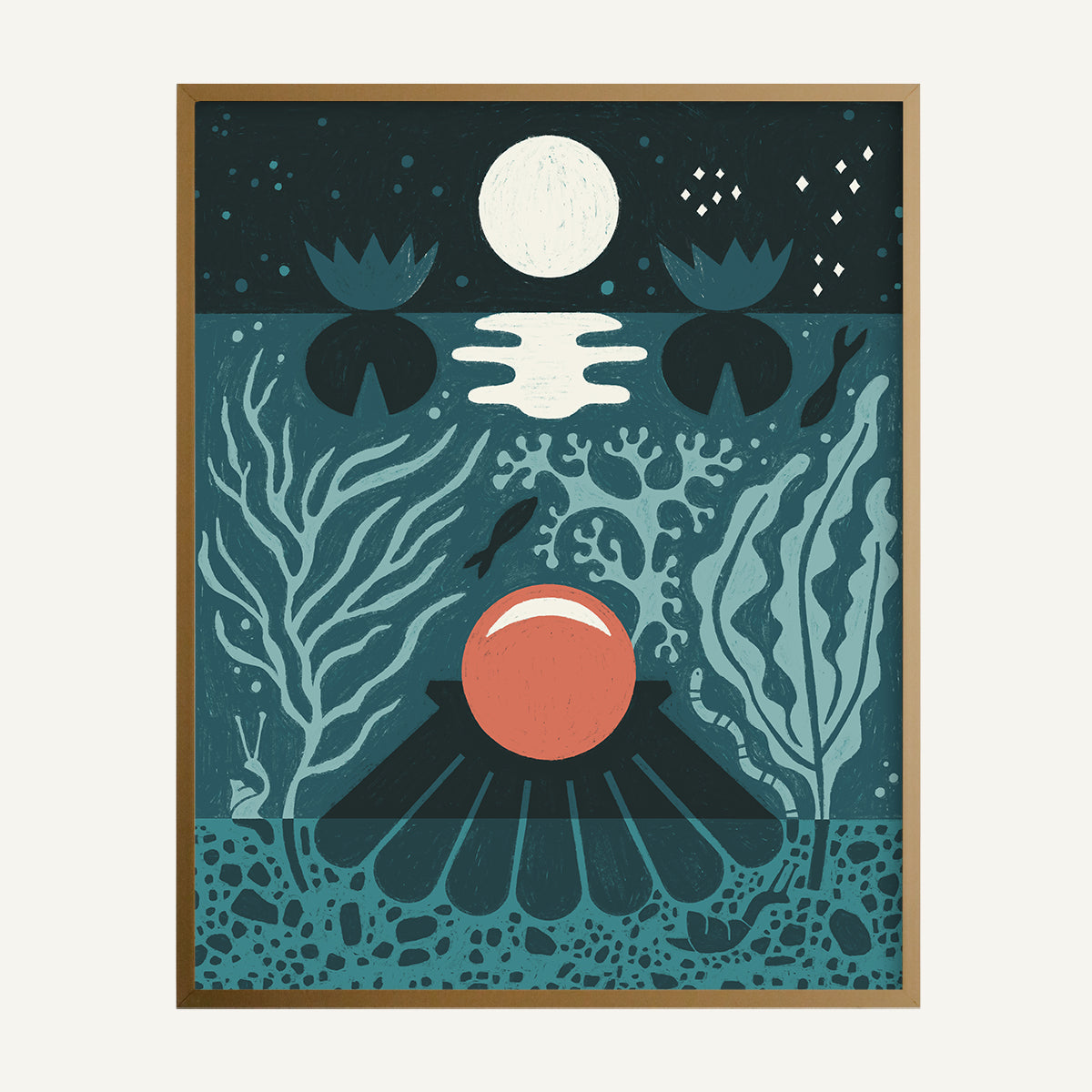 Pisces zodiac art print Pisces Cool_0022s_0001_Brass.jpg