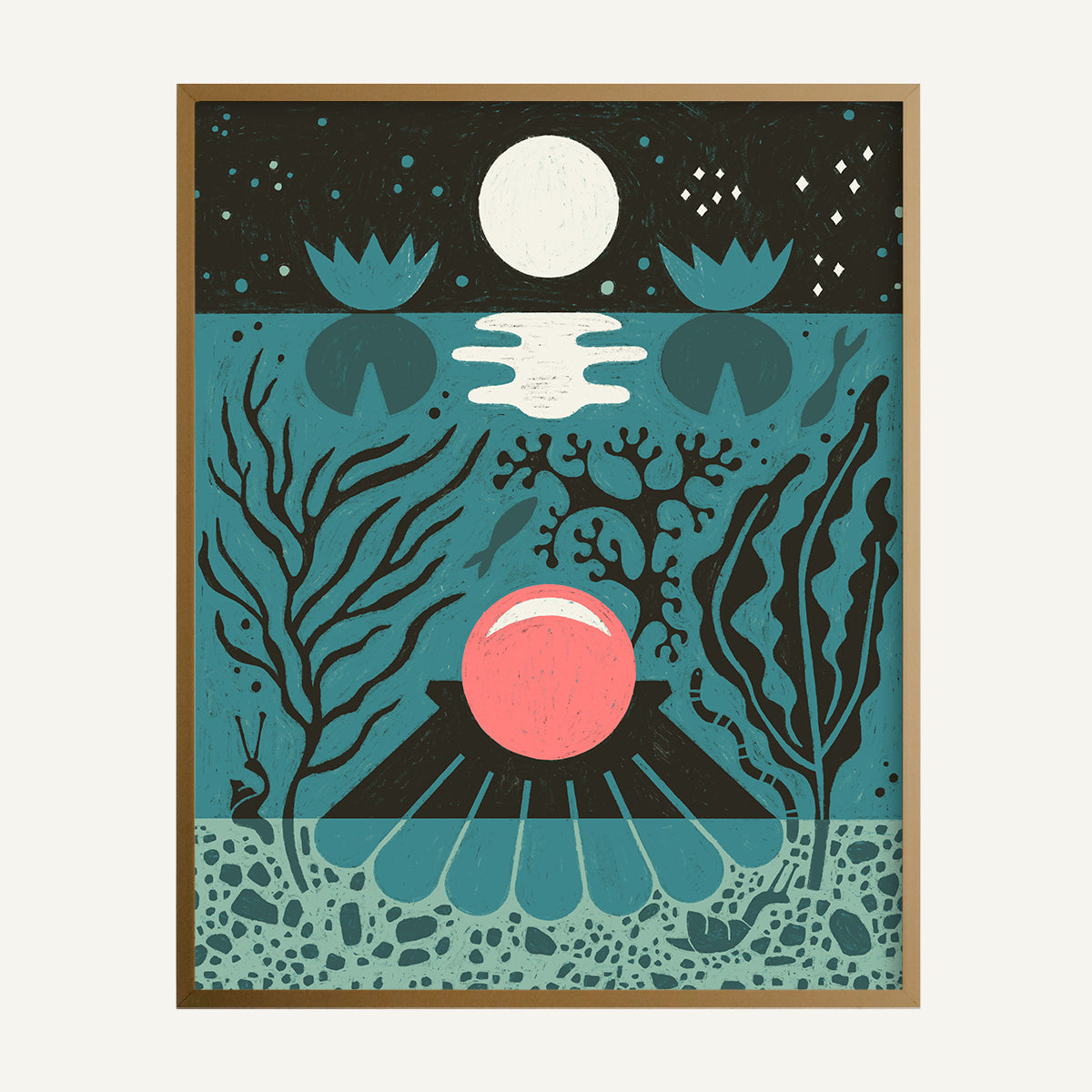 Pisces zodiac art print Pisces Warm_0023s_0001_Brass.jpg