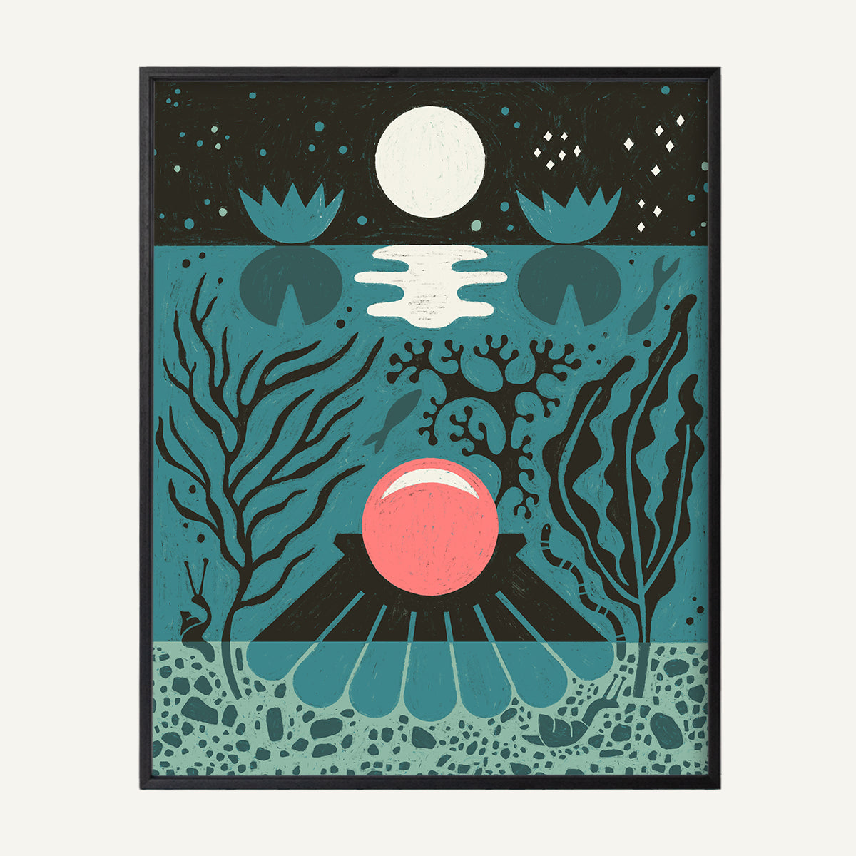 Pisces zodiac art print Pisces Warm_0023s_0003_black oak.jpg