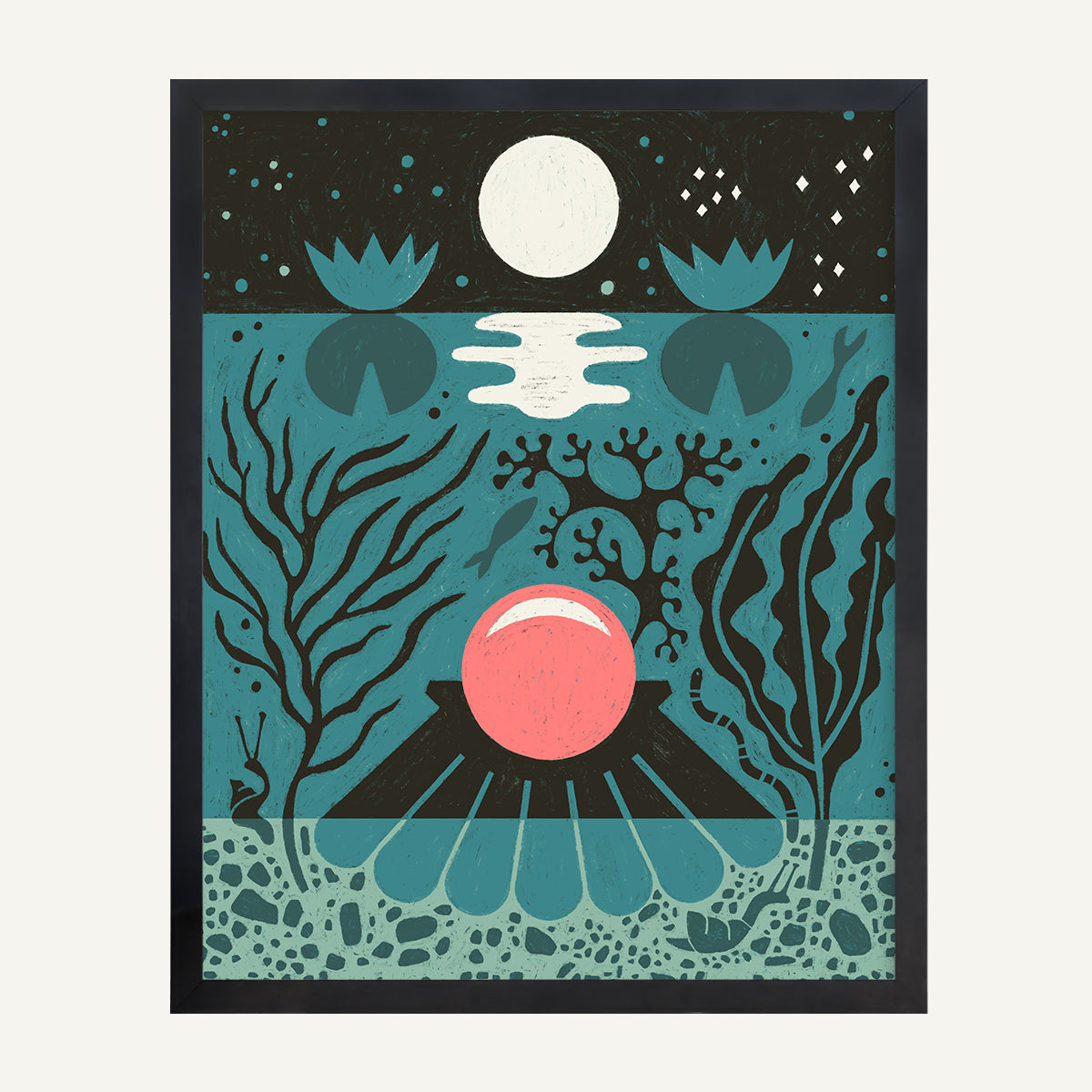 Pisces zodiac art print Pisces Warm_0023s_0005_Black Gallery.jpg