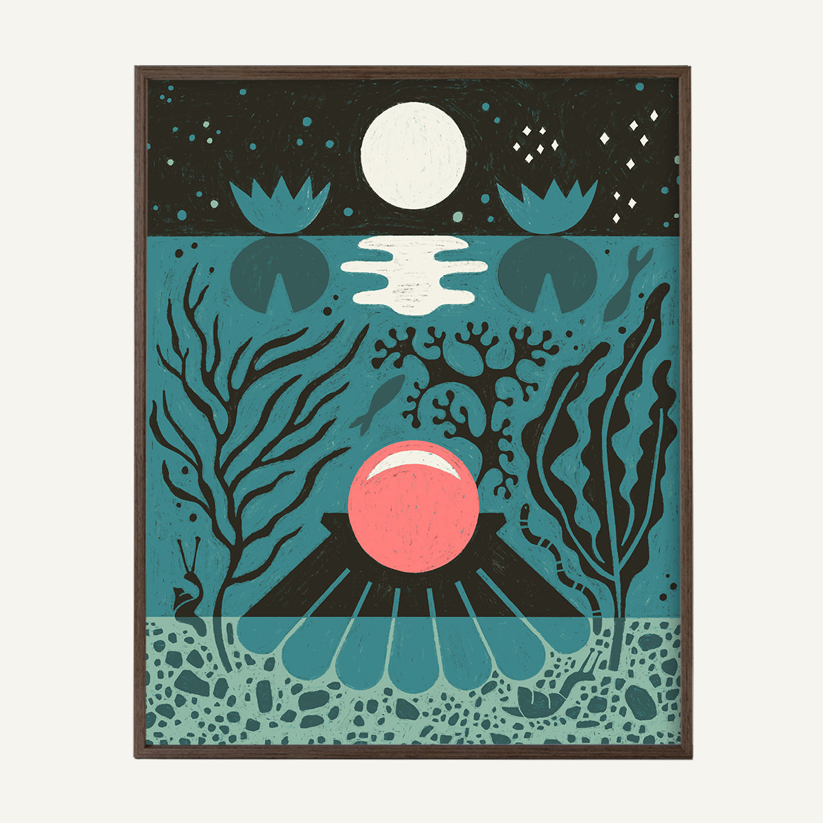 Pisces zodiac art print Pisces Warm_0023s_0006_dark oak.jpg