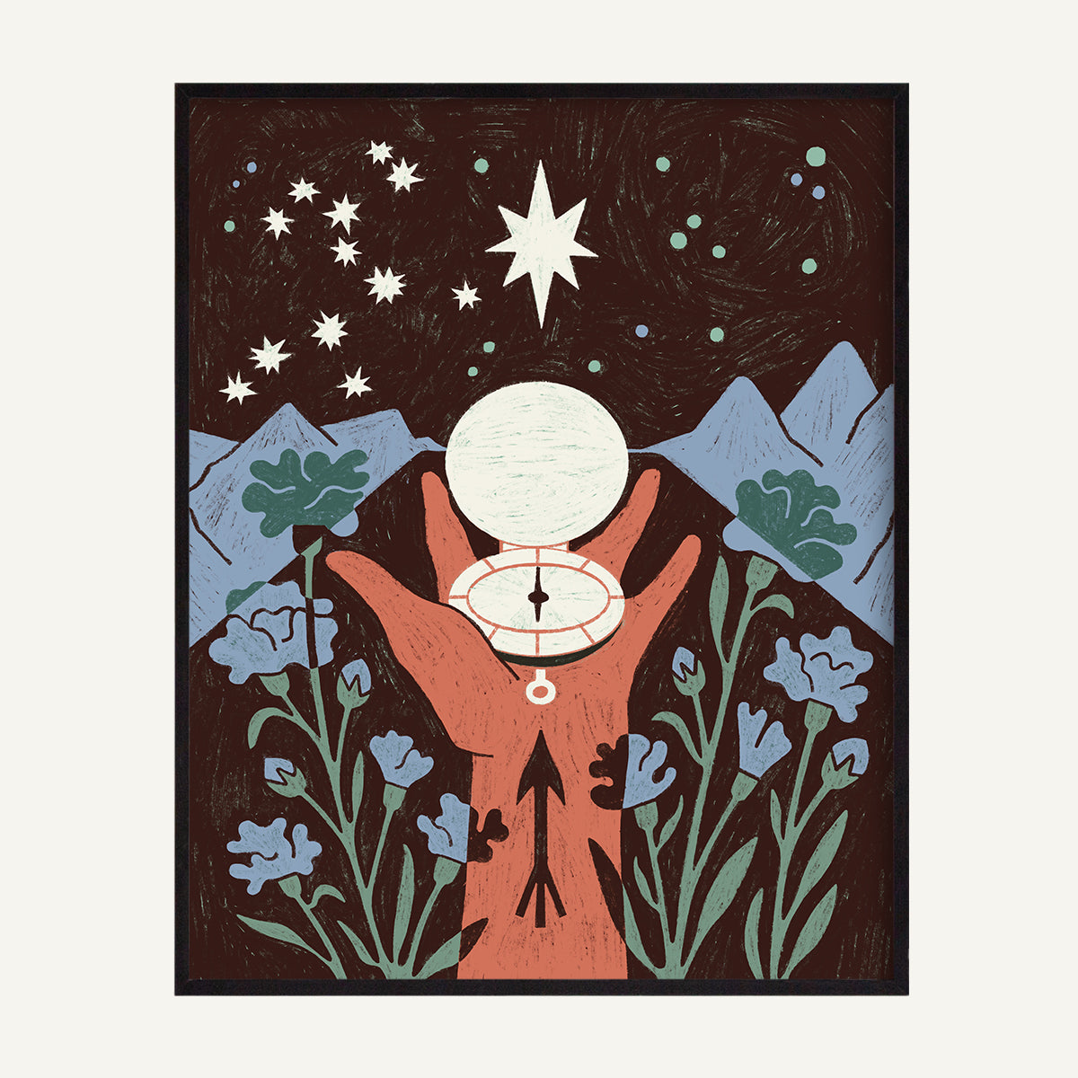 Sagittarius zodiac art print Sagittarius Cool_0016s_0000_16x20 Black Metal.jpg