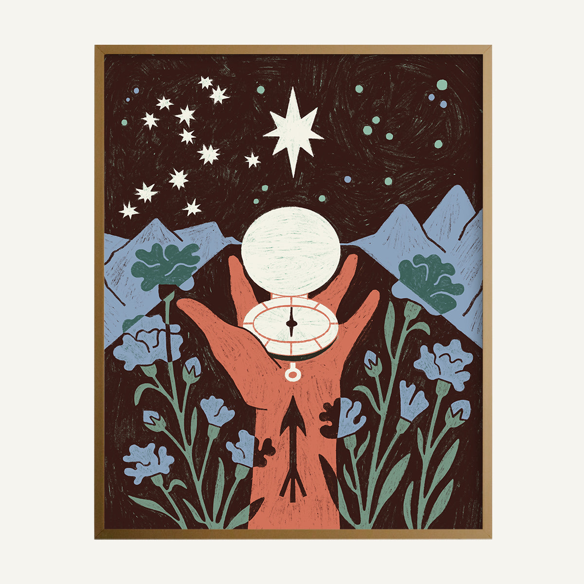 Sagittarius zodiac art print Sagittarius Cool_0016s_0001_16x20 Brass.jpg
