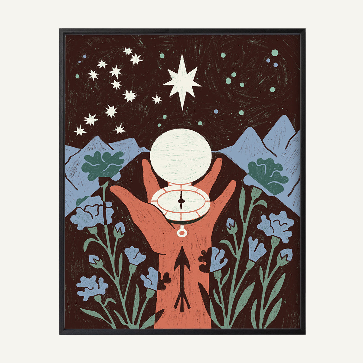 Sagittarius zodiac art print Sagittarius Cool_0016s_0003_16x20 black oak.jpg