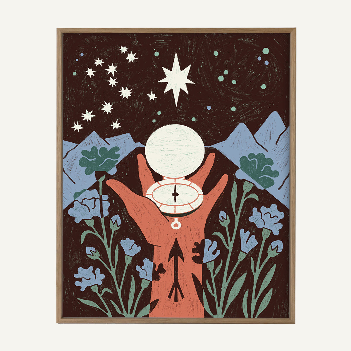 Sagittarius zodiac art print Sagittarius Cool_0016s_0004_16x20 light oak.jpg