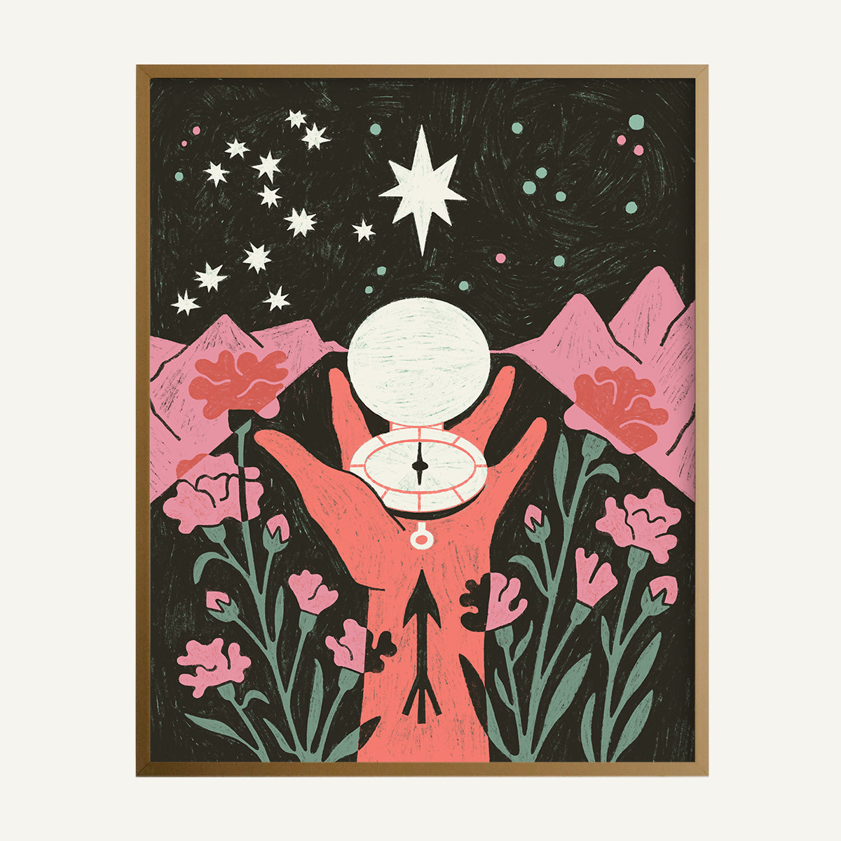 Sagittarius zodiac art print Sagittarius Warm_0017s_0001_16x20 Brass.jpg
