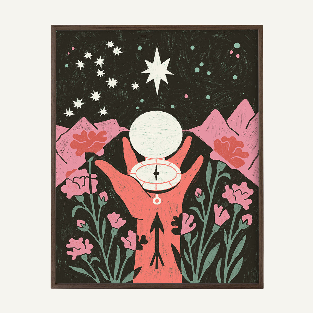 Sagittarius zodiac art print Sagittarius Warm_0017s_0006_16x20 dark oak.jpg