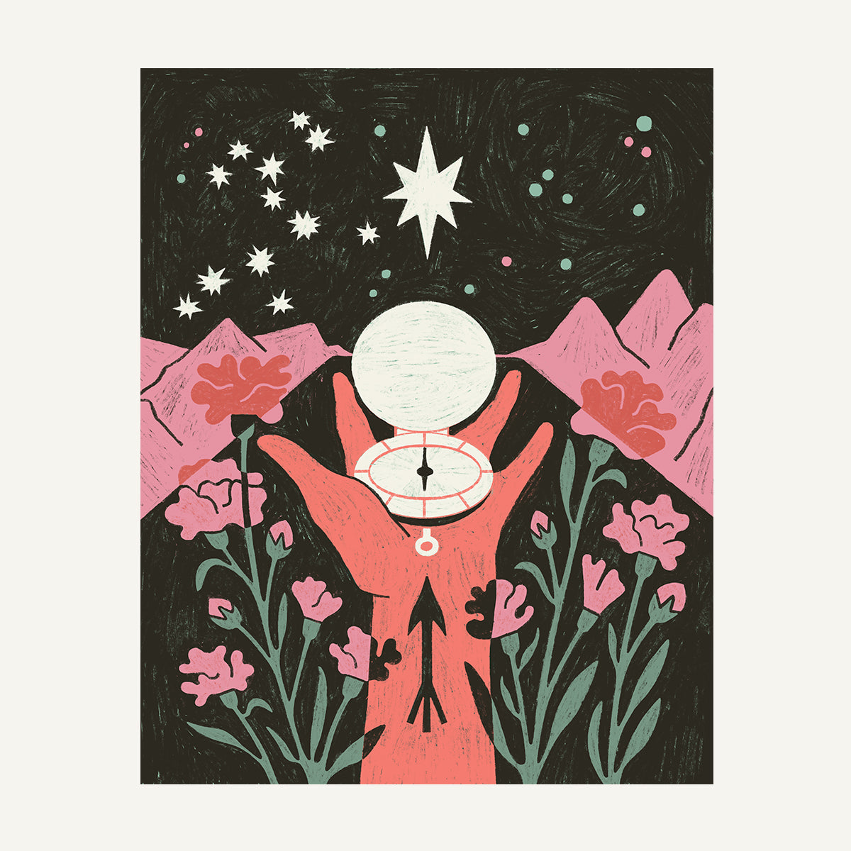 Sagittarius zodiac art print Sagittarius Warm_0017s_0007_16x20 Art Only.jpg