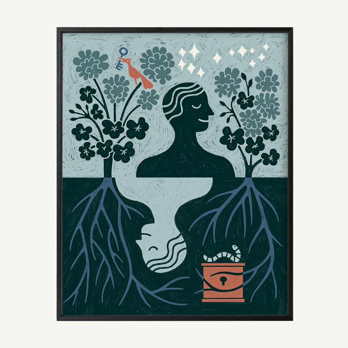 Scorpio zodiac art print Scorpio Cool_0014s_0003_16x20 black oak.jpg