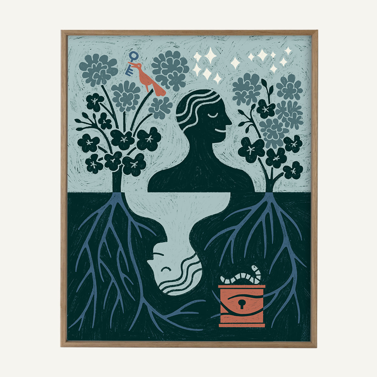 Scorpio zodiac art print Scorpio Cool_0014s_0004_16x20 light oak .jpg