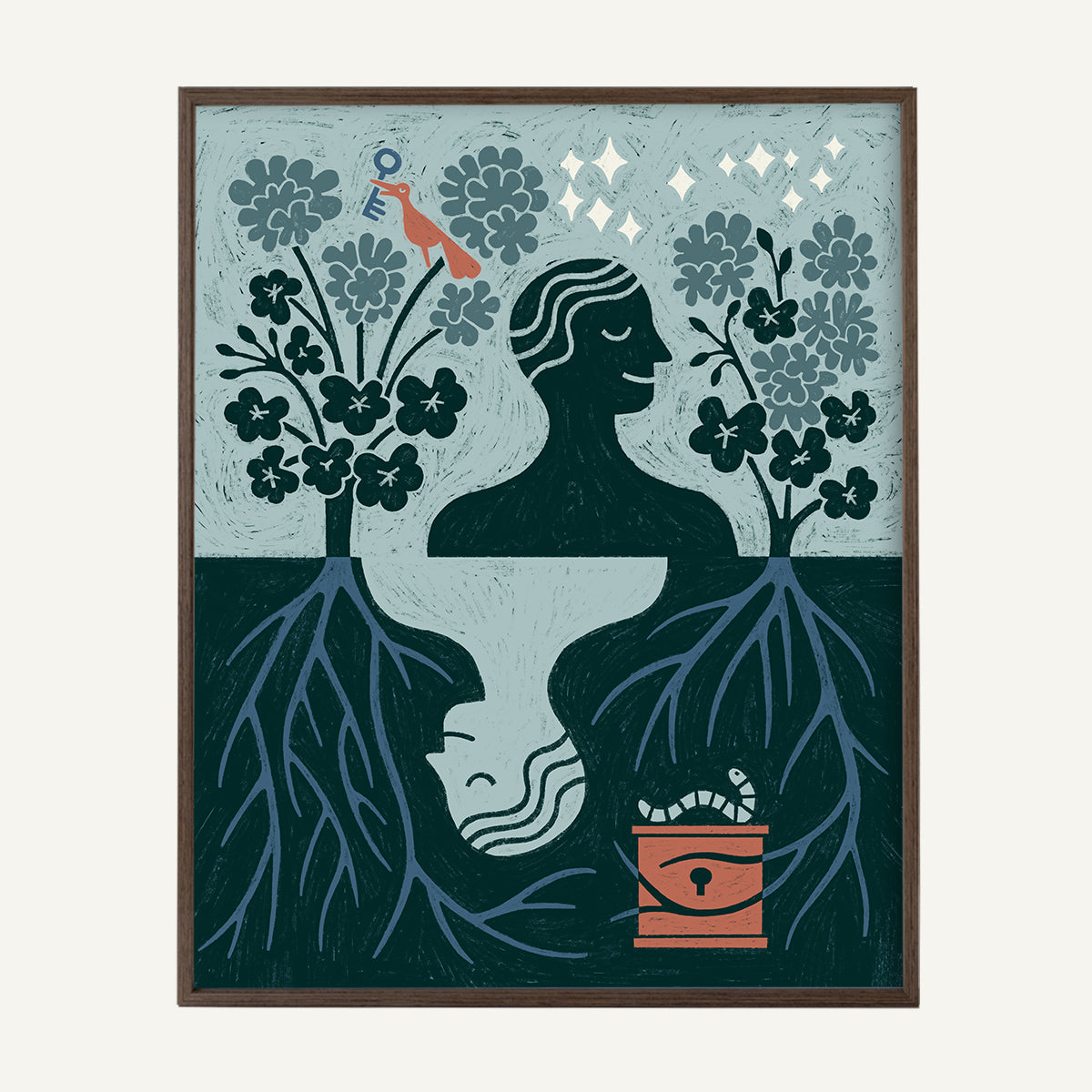Scorpio zodiac art print Scorpio Cool_0014s_0006_16x20 dark oak.jpg
