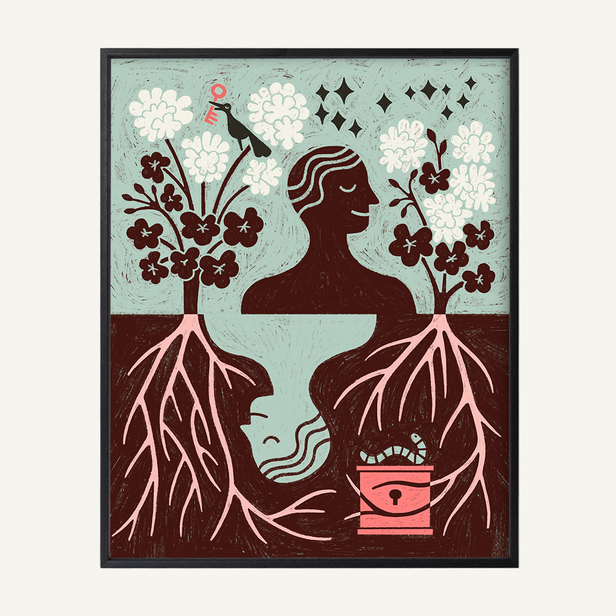 Scorpio zodiac art print Scorpio Warm_0015s_0003_16x20 black oak.jpg