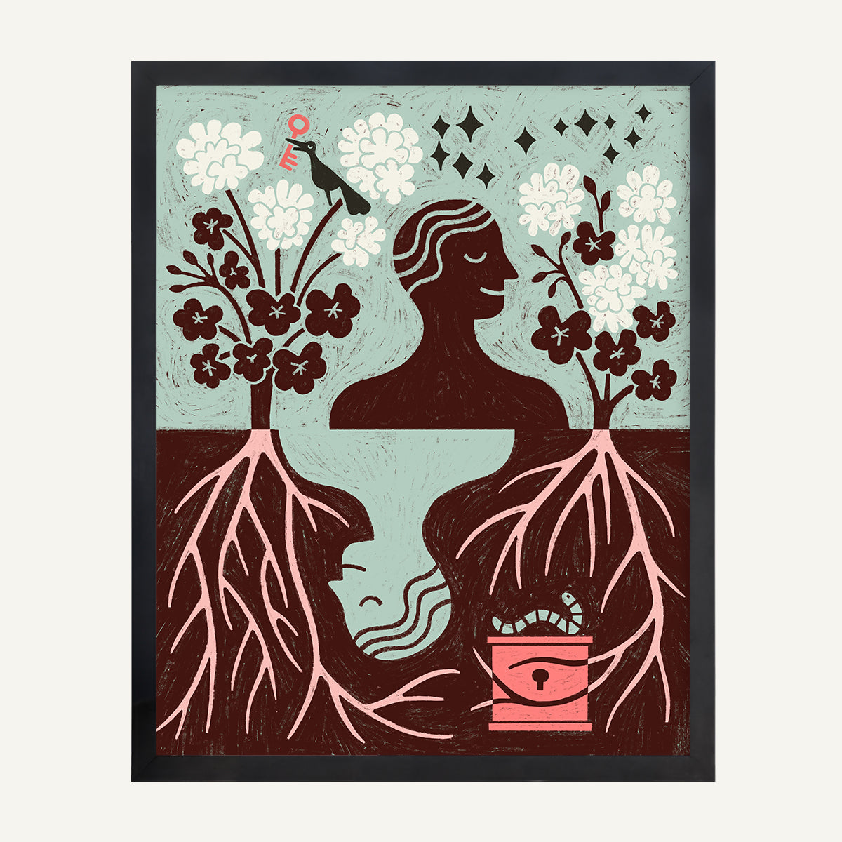 Scorpio zodiac art print Scorpio Warm_0015s_0005_16x20 Black Gallery.jpg