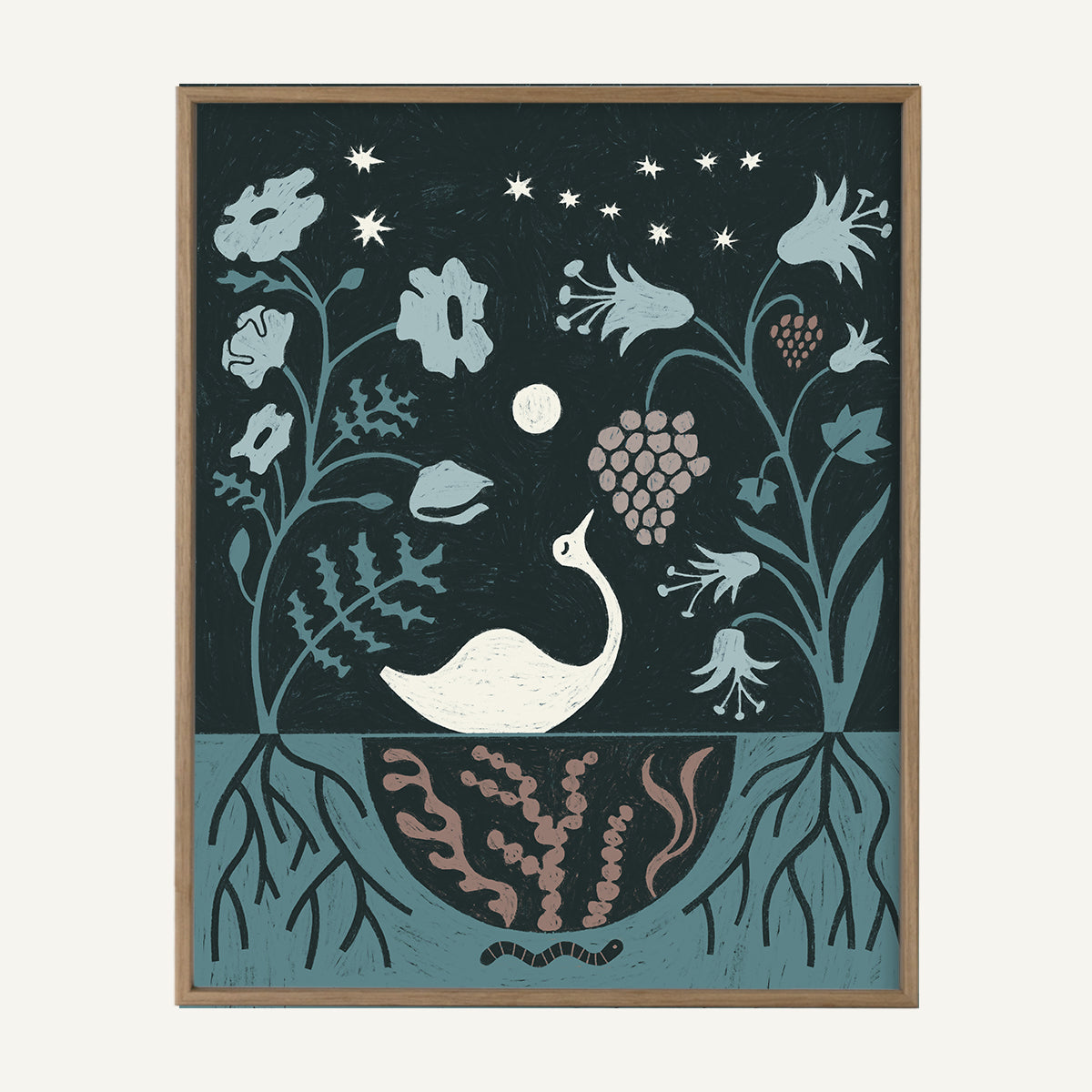 Taurus zodiac art print Taurus Cool_0002s_0004_16x20 light oak.jpg