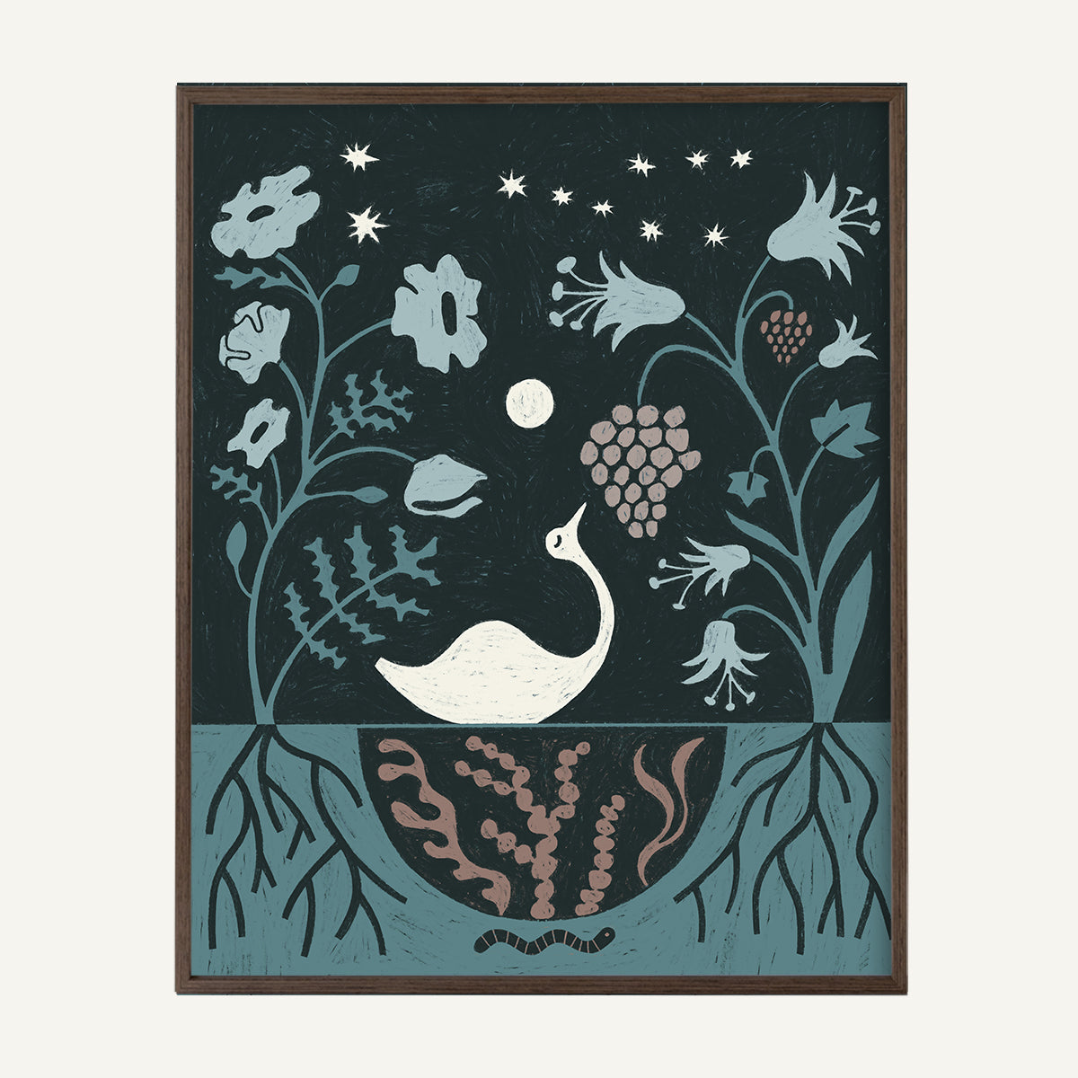 Taurus zodiac art print Taurus Cool_0002s_0006_16x20 dark oak.jpg