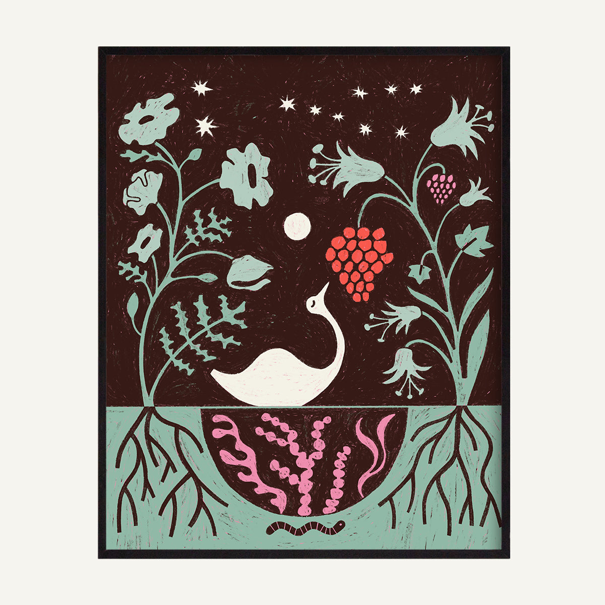 Taurus zodiac art print Taurus Warm_0003s_0000_16x20 Black Metal.jpg