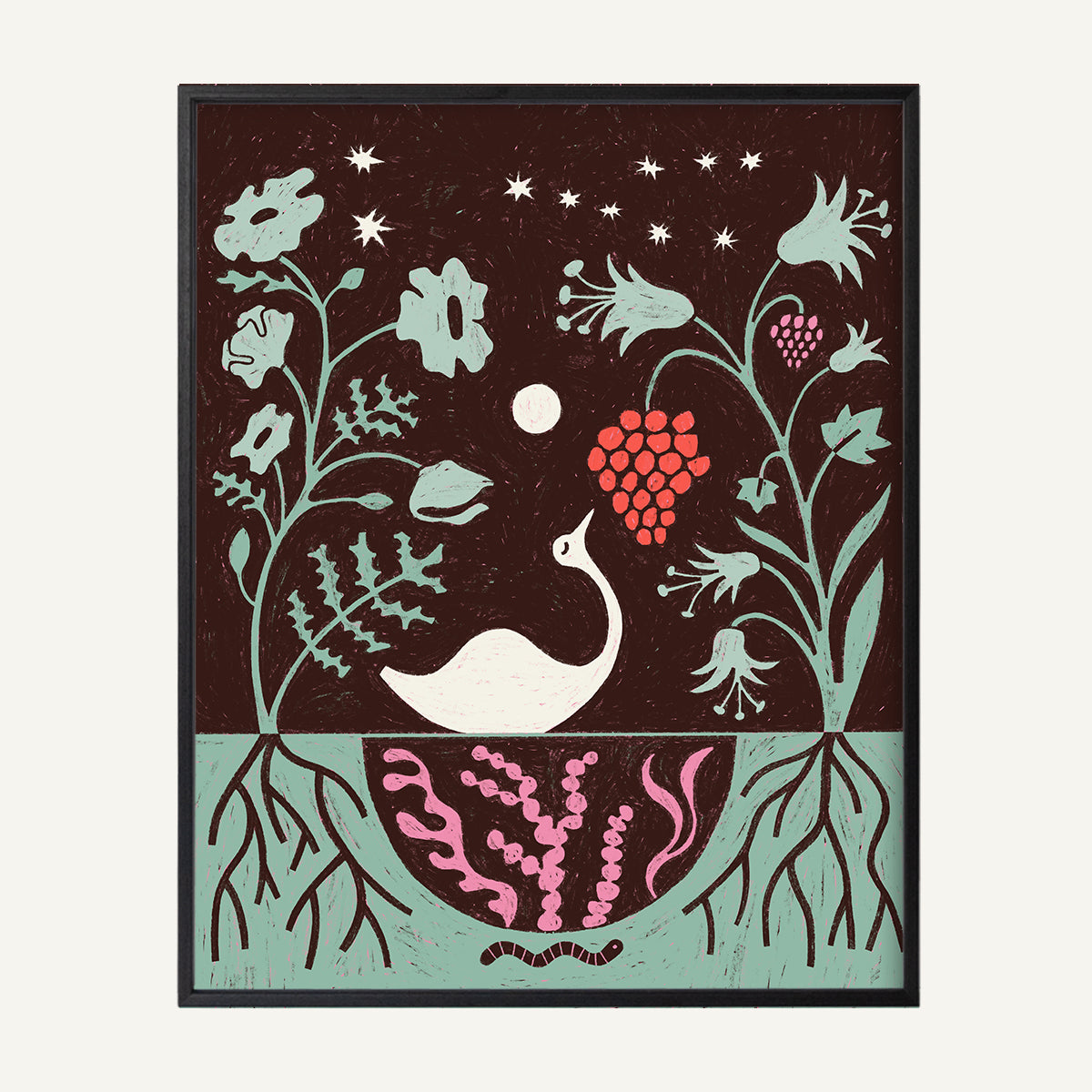 Taurus zodiac art print Taurus Warm_0003s_0003_16x20 black oak.jpg