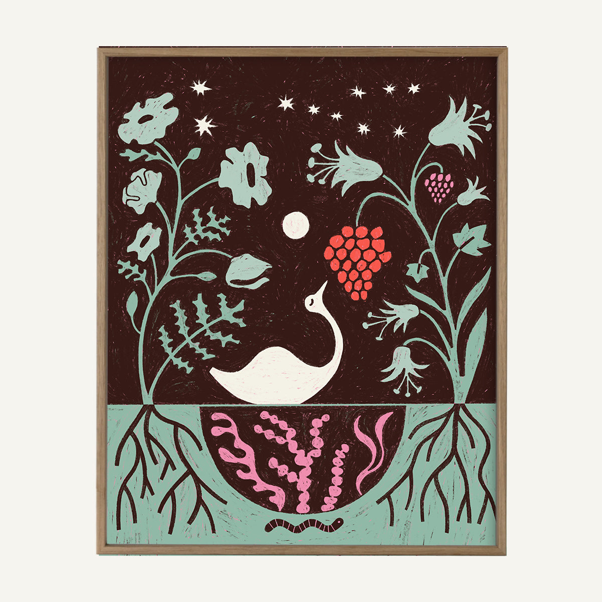 Taurus zodiac art print Taurus Warm_0003s_0004_16x20 light oak.jpg