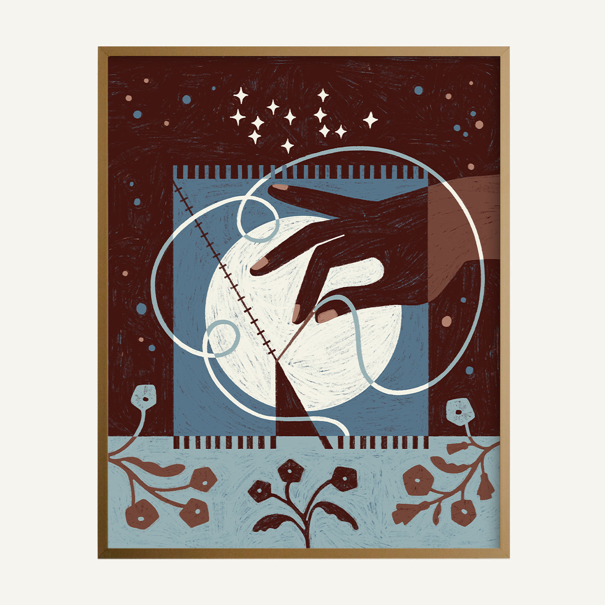 Virgo zodiac art print Virgo Cool_0010s_0001_16x20 Brass.jpg