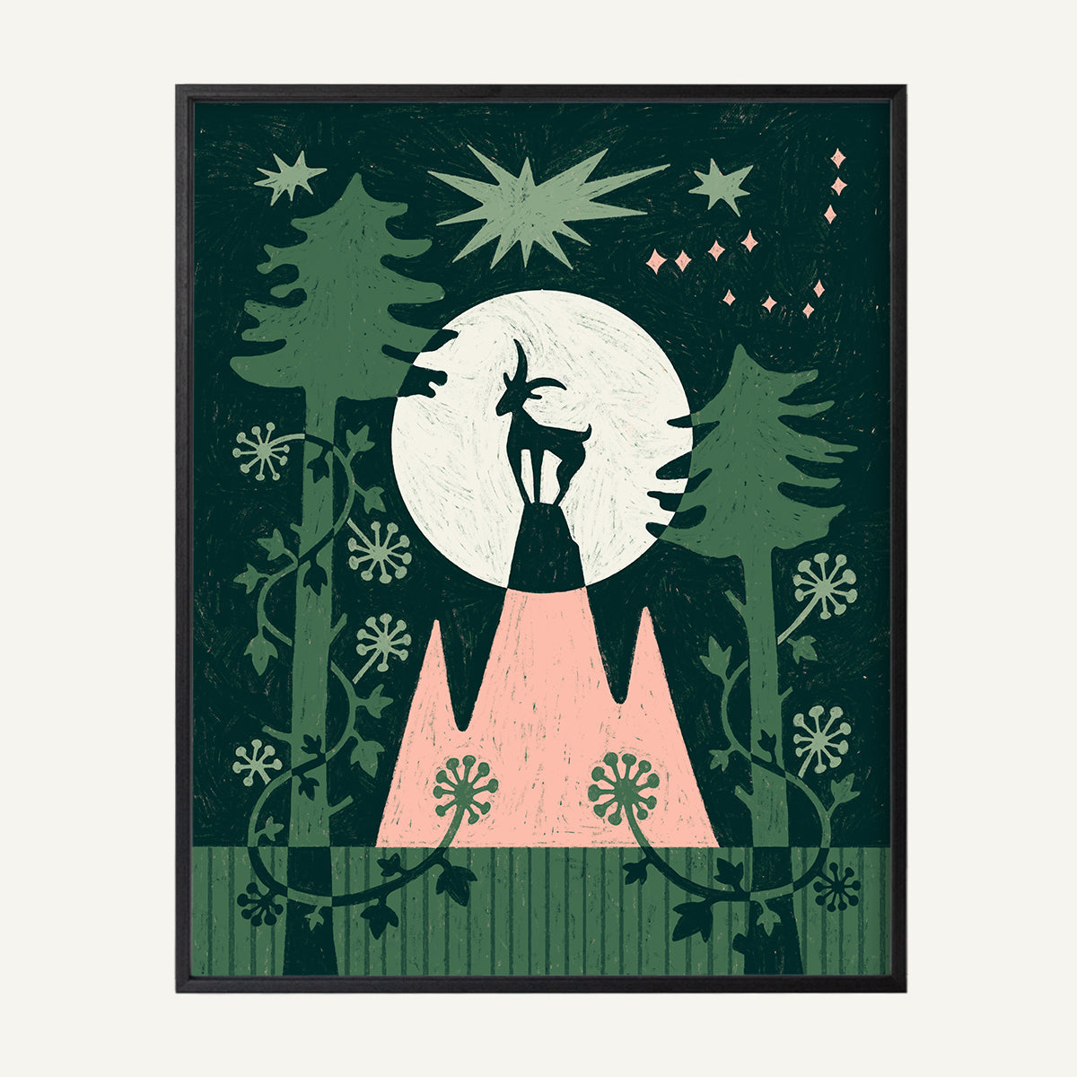 Capricorn zodiac art print capricorn Warm_0019s_0003_black oak .jpg