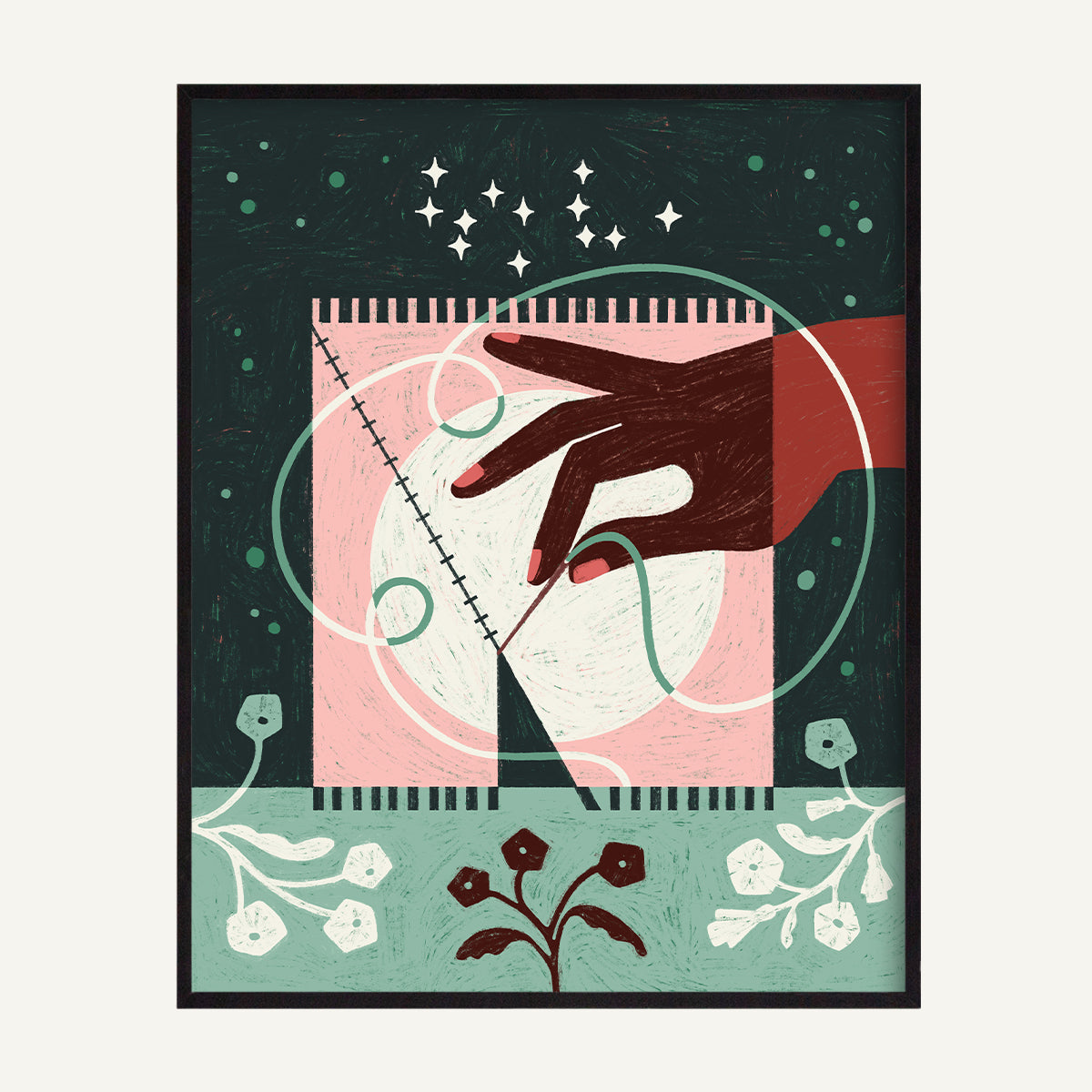 Virgo zodiac art print virgo Warm_0011s_0000_16x20 Black Metal.jpg
