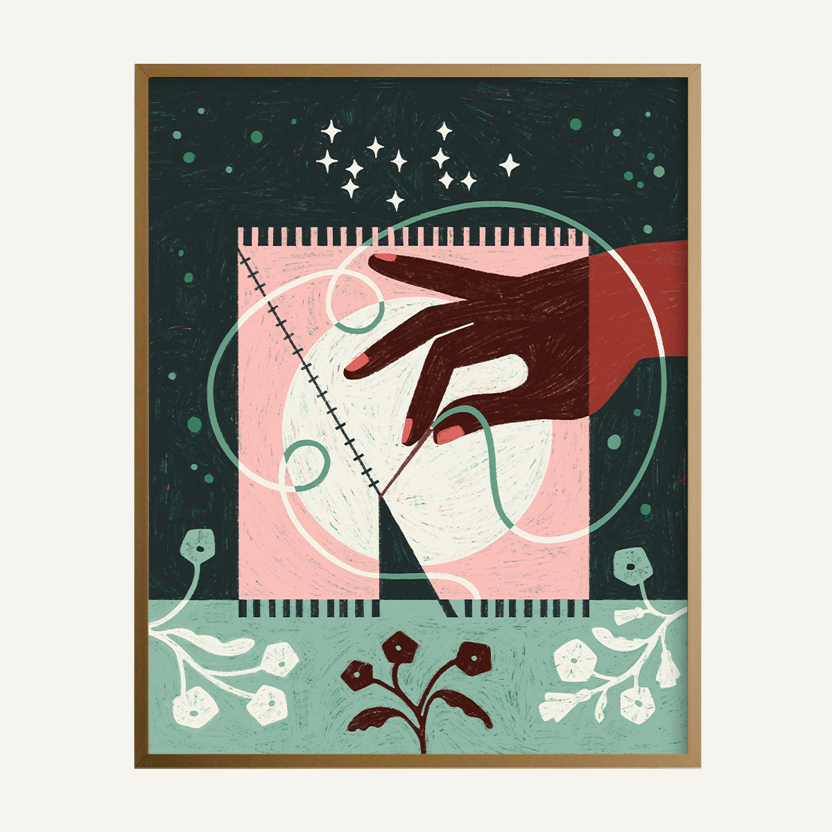 Virgo zodiac art print virgo Warm_0011s_0001_16x20 Brass.jpg