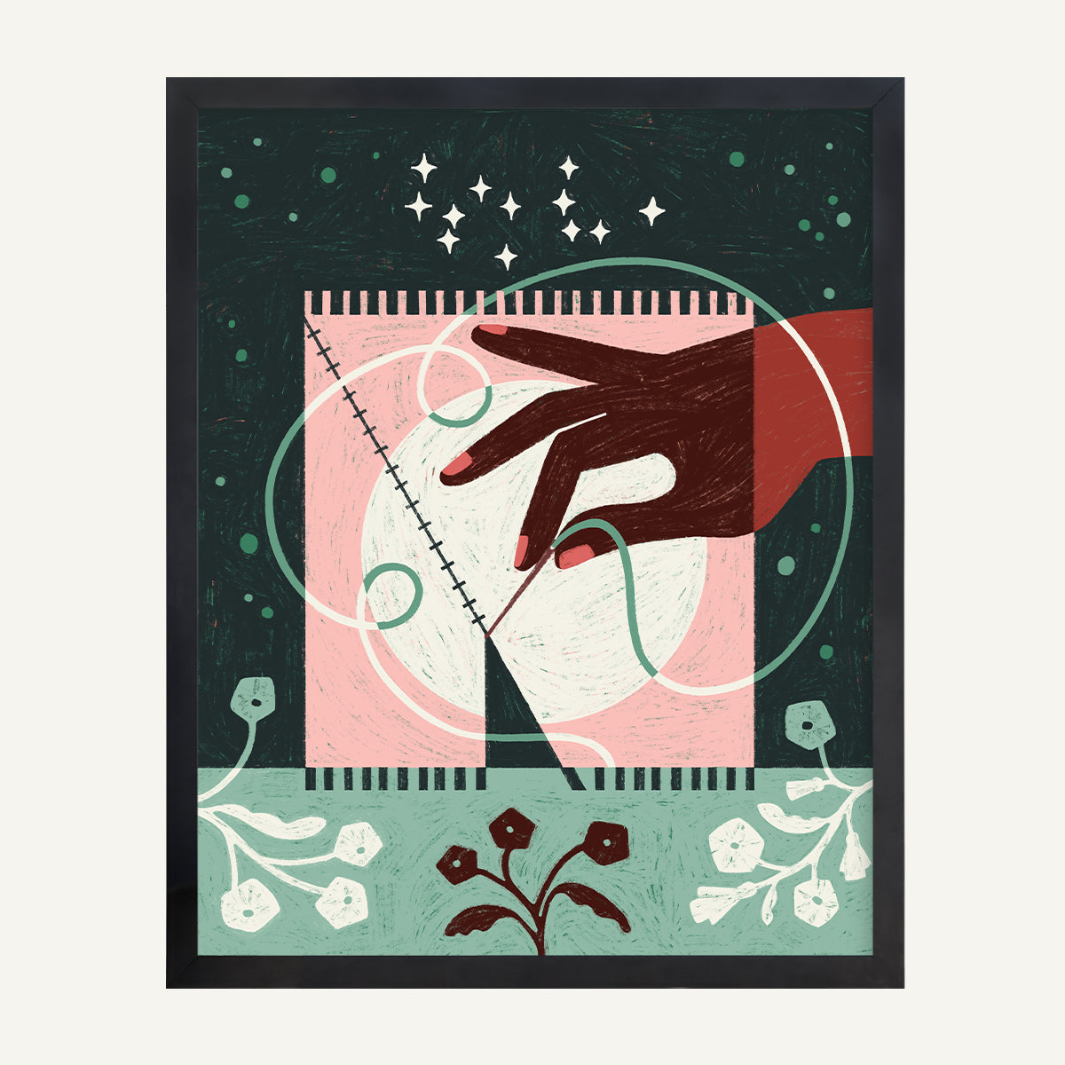 Virgo zodiac art print virgo Warm_0011s_0005_16x20 Black Gallery.jpg