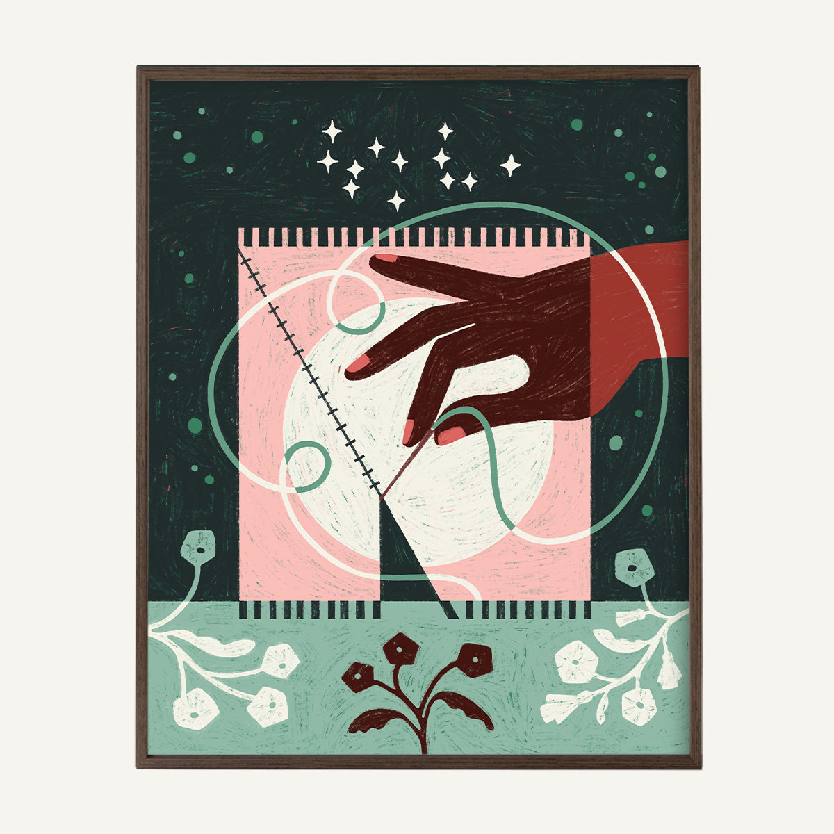 Virgo zodiac art print virgo Warm_0011s_0006_16x20 dark oak.jpg